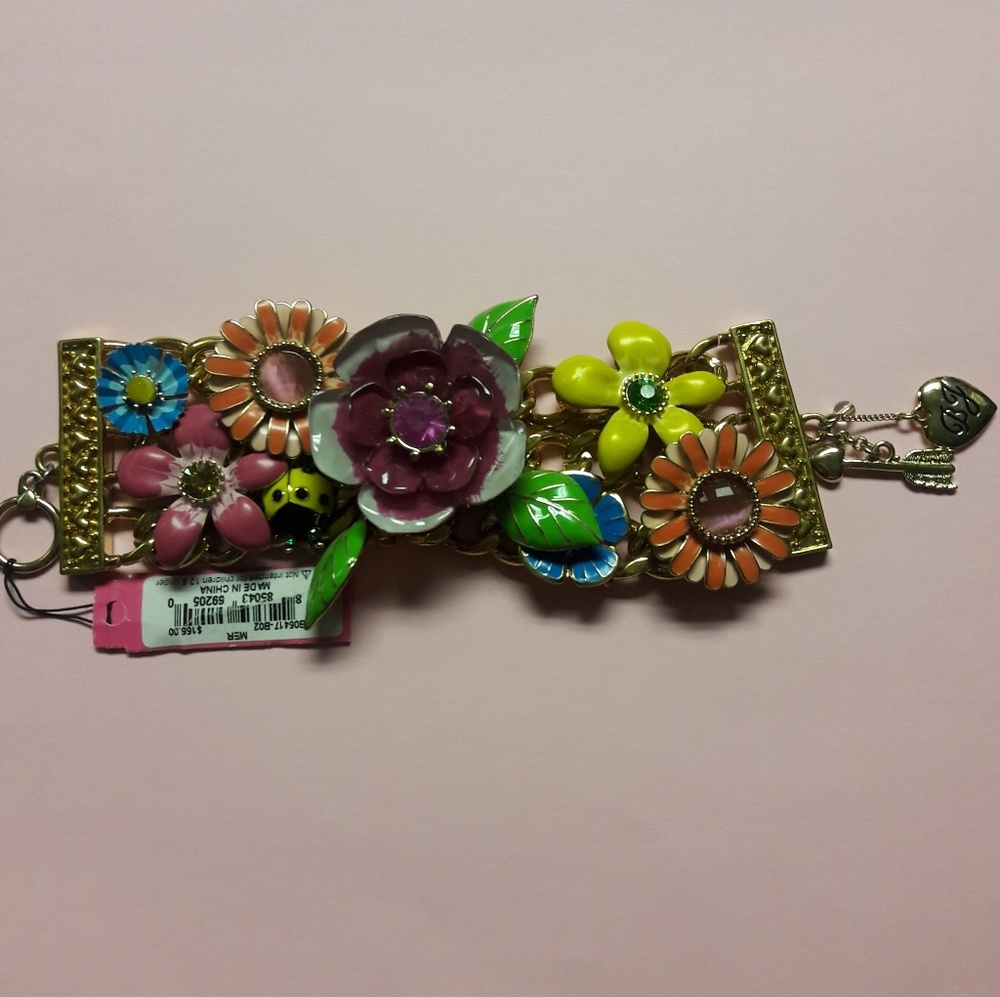 Betsey Johnson flower bracelet